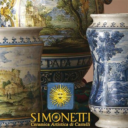 vasi dipinti a mano Ceramiche Simonetti di Castelli in Abruzzo