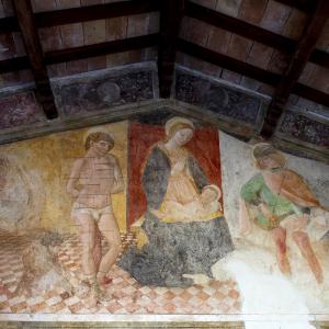  la Cona di San Sebastiano ad Isola del Gran Sasso D'Italia nella Valle Siciliana a Teramo in Abruzzo