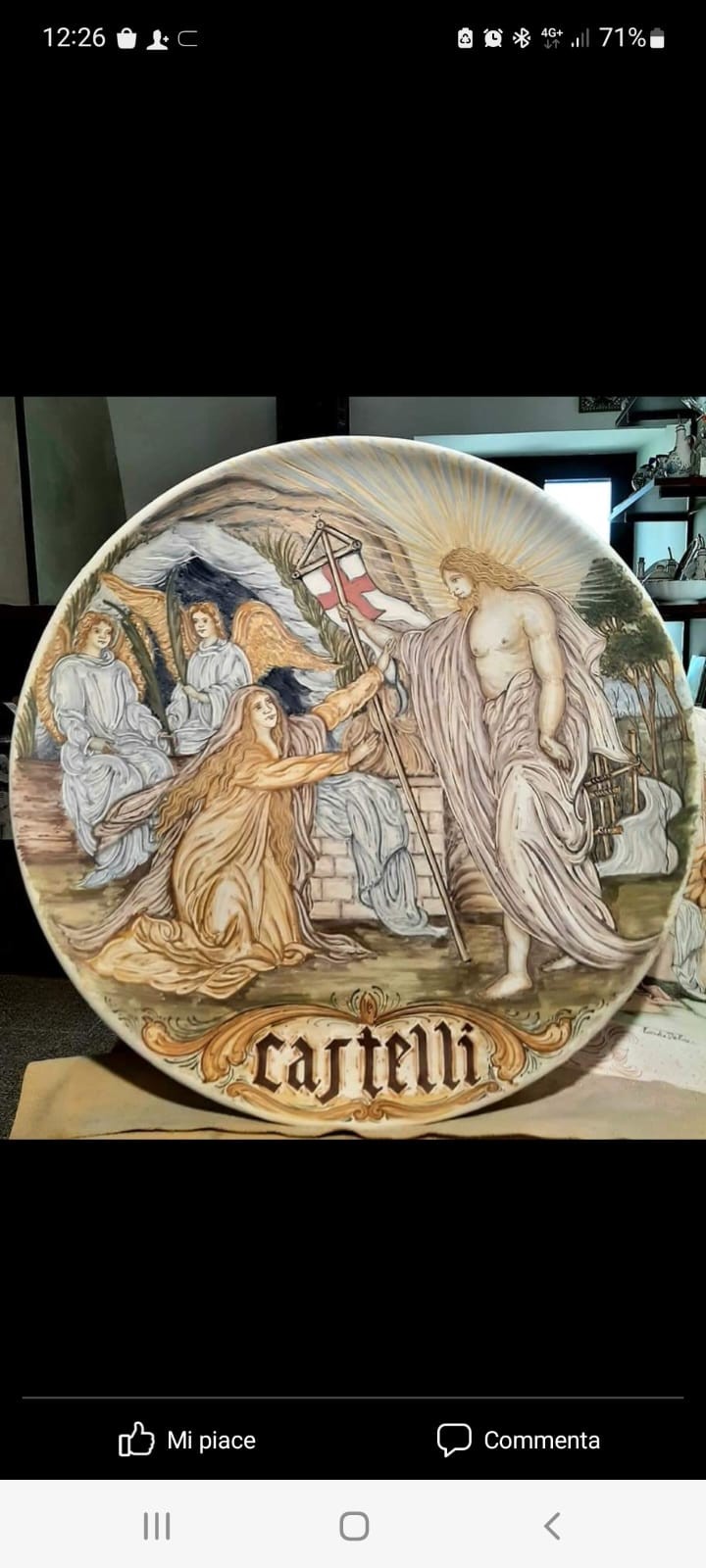 piatto dipinto a mano Arte Ceramica De Rosa Isola del Gran Sasso D'Italia in Abruzzo