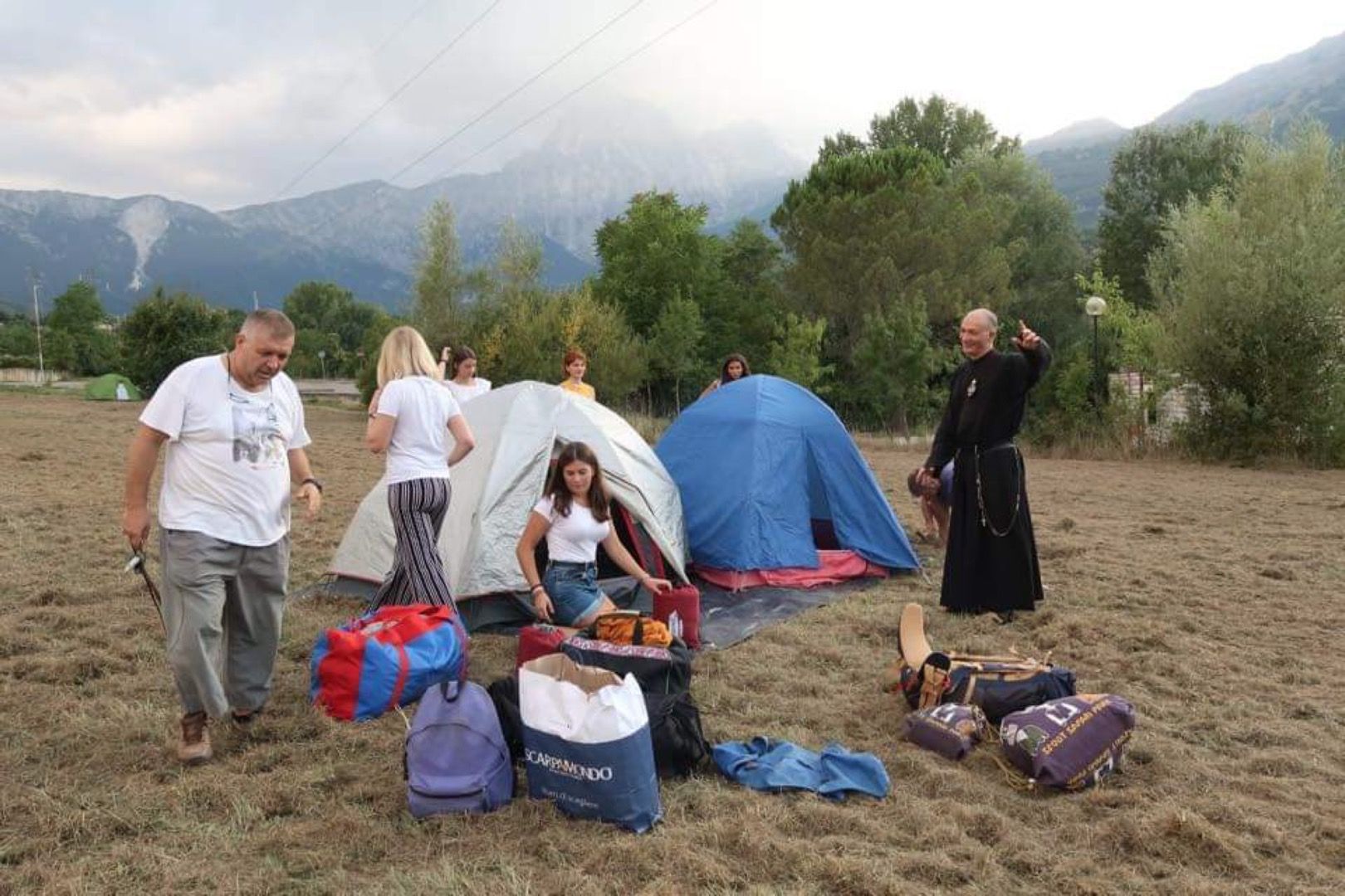 Tendopoli tradizione tipica della Valle del Gran Sasso in Abruzzo a Teramo