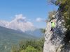 scalatore durante arrampicata sportiva sul Gran Sasso d'Italia
