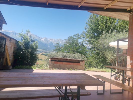 panorama tagliatelle alla chitarra trattoria Bar Falone a Castel Castagna in Abruzzo